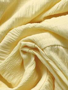 Olithes 女士波西米亚风度假优雅金属贝壳装饰露背蝴蝶结吊带多层竹纹连衣裙，夏季 - 黃色 - 查看 5