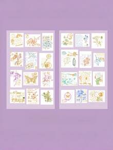 1 Set Of 4 Pcs"Golden Years" Gold Foil Stickers, Cute 2 Packs, Children's Journal Stickers, Retro Material Wholesale - Jinse Times - View 7