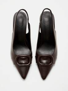 CUCCOO CURVES Plus Size Wide Fit Fashion Pointed Toe High Heel Pumps Spring Shoes Spring Break Easter - Coffee Brown - View 10