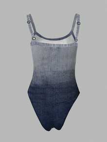 Rovax 女士无袖修身渐变数码连体衣，夏季 - 彩色 - 查看 2