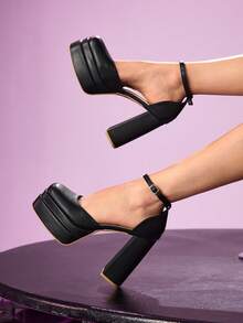 CUCCOO LuxiPop Tacones de mujer - Negro grafito - Ver 2