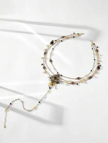 Maija Collar de flores multicomponente - Dorado - Ver 2