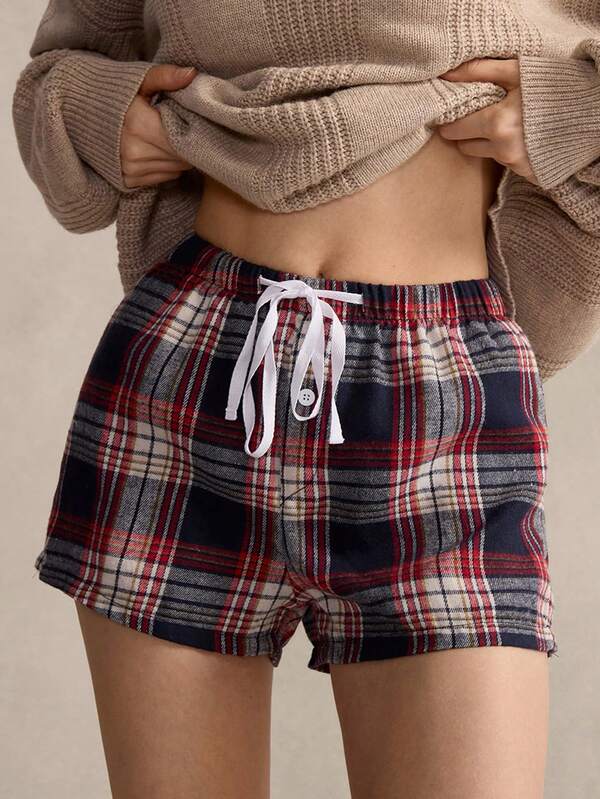 Women's Loose Casual Plaid Pants, Suitable For Vacation, Church, Teacher's Day, Country Music Concert, Leisure At Home, Sleepwear Bottom