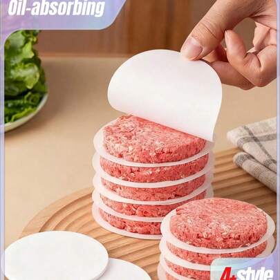 Giấy gói hamburger chống dính 100/500/1000/1500 miếng | Tấm ngăn thực phẩm thấm dầu dùng cho nhà bếp, ngoài trời và nhà hàng