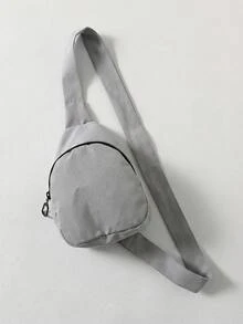 Fantacosmos 男童可爱小熊印花T恤、带口袋的工装短裤和迷你斜挎包三件套，春夏款 - 灰色 - 查看 5