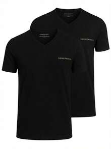 Men's T-Shirt 2 Pack White - Black and Black - View 1
