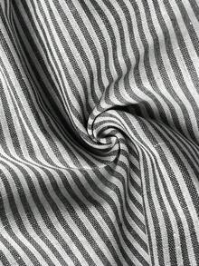 SHEIN Frenchy Bộ đồ nữ dáng rộng, vai rớt, tay ngắn, gồm 2 món, thích hợp mặc mùa hè. - Đen và trắng - Xem 5