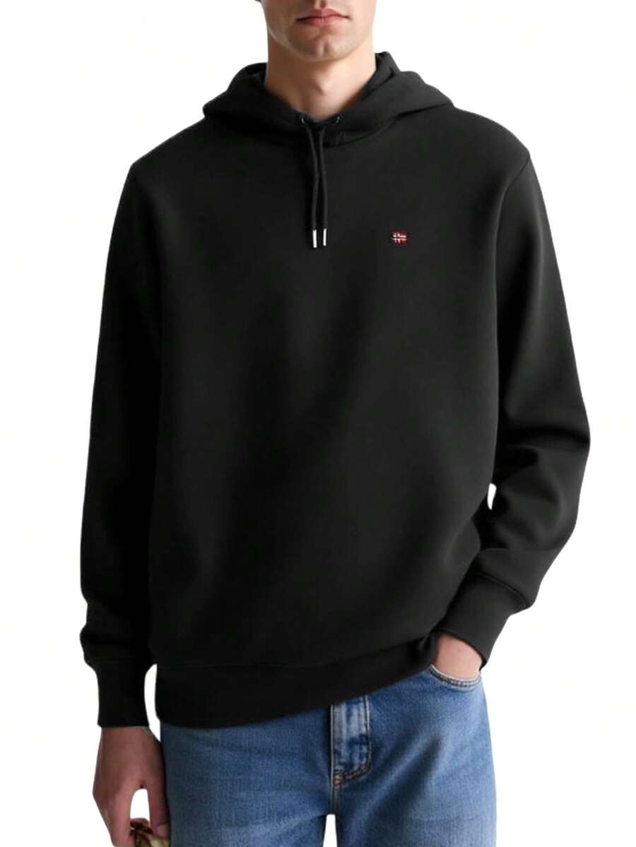 Napapijri Men's Sports & Outdoor Hoodies Soft Versatile Warm Outing Training Daily Black NP0A4FQV176 - BLU MARINE - 查看 1