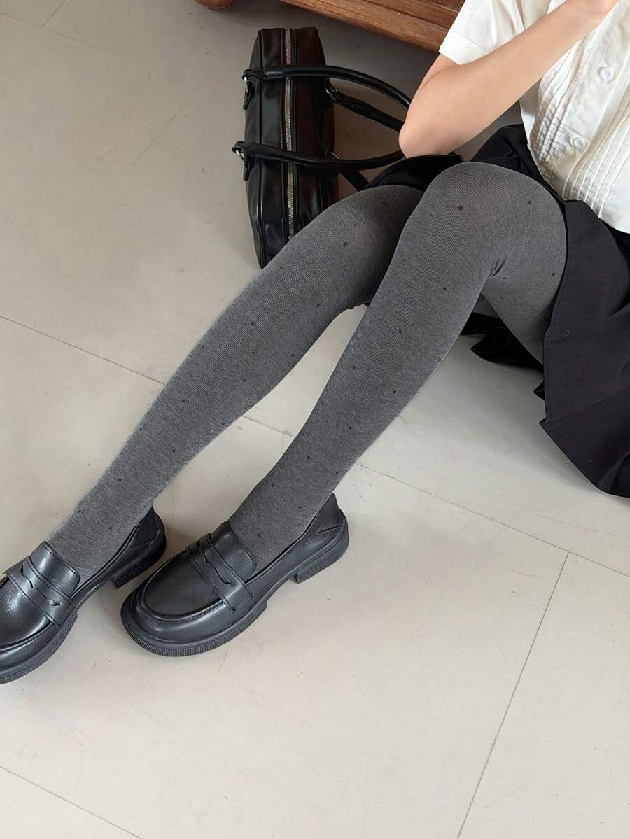 DAZY Teen Girls Slim Fit Casual Versatile Leggings - Grey - View 1