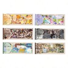 6-Piece Julian's Dream Creative Sticker Set | Cross-Border PET Die-Cut Journal Scrapbooking Supplies - suit - View 13