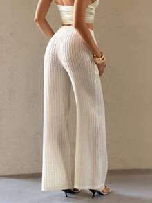 Bluhae Pantalones casuales nuevos para mujer, adecuados para vacaciones y playa, primavera/verano - Albaricoque - Ver 2