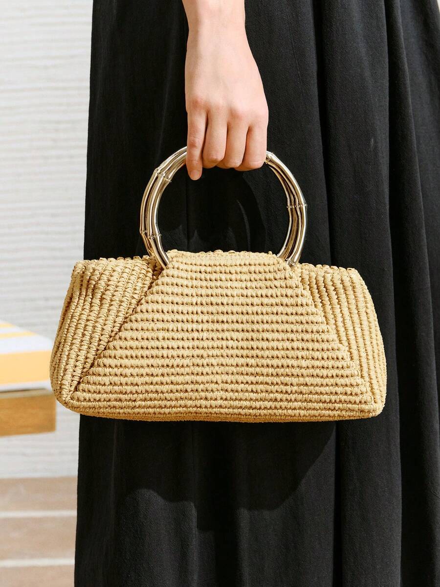 SHECARRY Women's Bohemian Style Fashion Handbag - Apricot - View 1