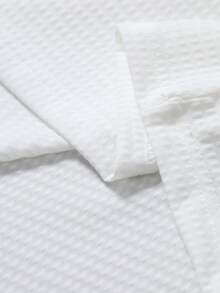 Manfinity CasualCool 男士纯色休闲百搭通勤短袖Polo衫 - 白色 - 查看 3