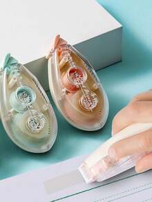 1 pieza/3 piezas Cinta adhesiva transparente doble cara de 6m, empaque aleatorio sencillo para volver a la escuela - Varios - Ver 7