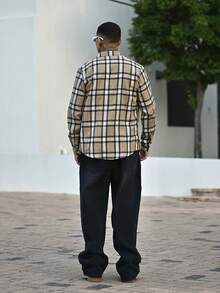 Devon Thys 男士格子休闲/商务长袖衬衫，春秋季 - 彩色 - 查看 6