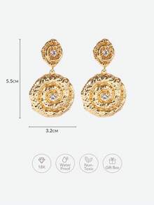 Opalesca Women's Earrings,Pearl/Crystal,18K Gold-Plated,Summer/Beach/Prom/Party/Holiday/Vacation,Engagement/Wedding/Promise - Gold - View 6