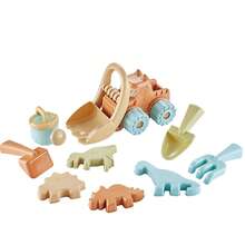 9/10 piezas Juego de juguetes de playa, juguetes de agua y arena, carrito de playa, herramientas de cubo para cavar y jugar en la arena, herramientas de excavación de playa y nieve para niños, juegos de juguetes de playa, juegos interactivos padres-hijos - Multicolor - Ver 3