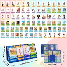 80 tarjetas educativas con imágenes para construir oraciones, tarjetas de escritorio en inglés para la educación de la primera infancia, tarjetas didácticas que promueven el aprendizaje interactivo para niños. - Multicolor - Ver 2