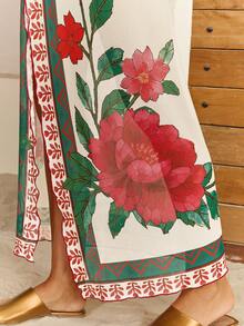 CAJUNI 女士印花沙滩罩衫 - 紅色 - 查看 6