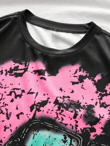 AXEPEAK 男士休闲时尚街头图案T恤 - 彩色 - 查看 6