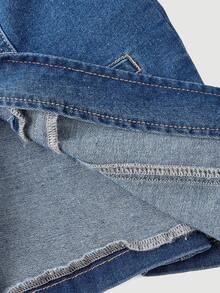 Sweetra 女士时尚休闲优雅百搭牛仔背心、夹克和外套 - 中等水洗藍 - 查看 5