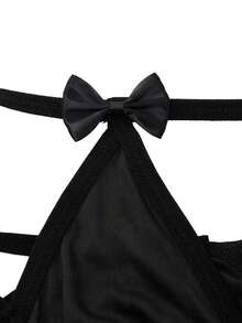 Bowknot Lingerie For Men, Valentine's Day - Black - View 3