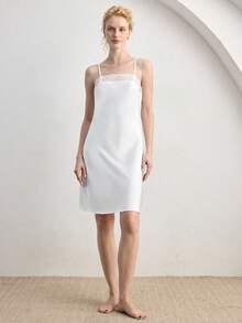 Ocili Women's Lace Patchwork Casual Everyday Sleeveless Dress - White - View 4