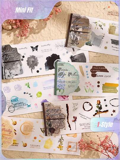 一套6张朱利安之梦创意贴纸，日记贴纸，宠物贴纸，胶片剪裁日记材料贴纸