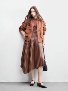 CUCCOO BIZCHIC 女士黑色漆皮简约时尚方头低跟系带玛丽珍鞋，适合职场通勤，优雅成熟风格，百搭办公鞋 - 黑色 - 查看 6