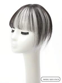 Trinh Nữ Tóc Topper Màu Đen Tự Nhiên Top Bộ Tóc Giả Không Nổ Thẳng Trang Trí Đồ Với Nổ Top Bộ Tóc Giả Dành Cho Nữ - Màu đen tự nhiên - Xem 7