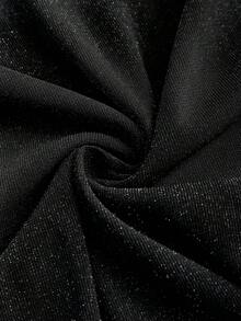 Sweetra Women's Shiny Knit Asymmetric Fitted Sleeveless Top, Versatile For Daily Commute, Spring/Summer Mesh Tops For Women Black See Through Top - Black - View 3