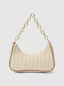 ROMWE Fairycore A Set Of Floral Crocheted Beach Handbags And Accessories, Stylish Personalized Beach Resort Style Shell Lace Lady Messenger Bag - Lace Starfish Pearl - View 5