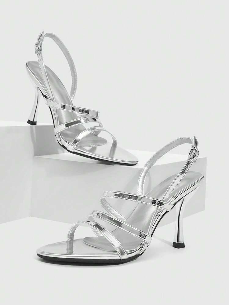 CUCCOO SZL Women's Buckle Design Fashion Daily Wear High Heel Sandals Prom Heels