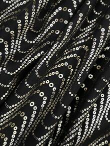 Rometta Robe d'été sans manches avec taille cintrée, grande taille - Noir - Voir 5