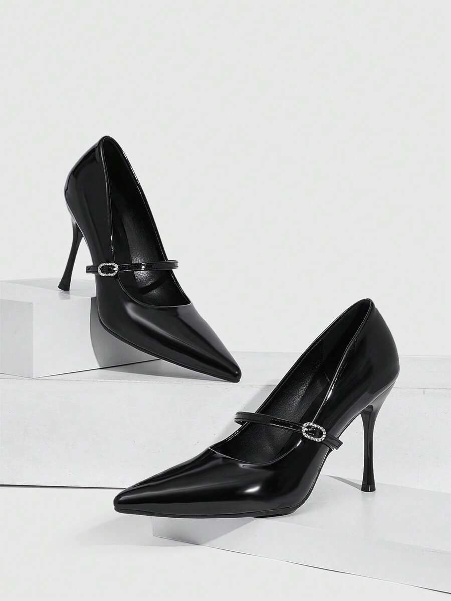 CUCCOO SZL Women Shoes Women's Pointed Stiletto Apricot Women's High Heel Shoes Fashion Sexy Party Banquet Nightclub Fashion Simple High Heel Women's Shoes - Black - View 1