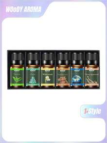 6件套香薰精油套装，植物香氛，包含蜡烛、香薰石、加湿器、车载香薰精油及补充装精油 - 多樣化香型 - 查看 1