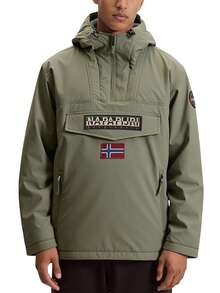 Napapijri Men's Rainforest 1/2 Zip Jacket Green - TEA LEAF - View 1