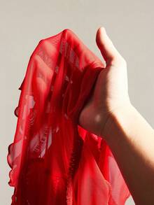 SHEIN ICON Women's Ruched Front Fitted Sexy Mesh Patchwork Cap Sleeve Backless Casual Vacation Cropped Tank Top - Red - View 10