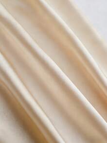 GlowEve 女士时尚喇叭袖褶皱腰身优雅连衣裙，适合休闲、度假、外出、派对、春夏穿着 - 杏色 - 查看 5