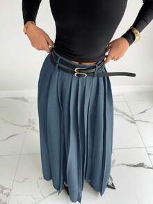 ura, estilo "Old Money" para mujer, elegante para ocasiones formales, casuales y laborales, adecuada para ir al trabajo, salir o diario, una prenda imprescindible para el otoño y el invierno - Azul - Ver 2
