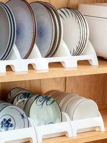 1 cái giá để bát đĩa nhà bếp, giá sắp xếp tủ bếp, giá thoát nước, hộp đựng dao kéo - trắng - Xem 7