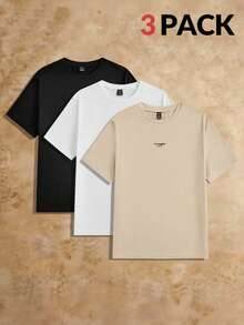 HIMLAND 休闲圆领短袖T恤，适合日常穿着，夏季百搭 - 彩色 - 查看 3