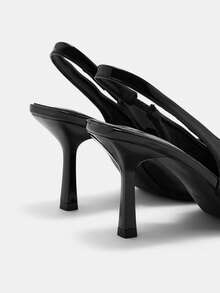 CUCCOO CURVES Women Shoes Women's Pointed Patent Leather Bright Design Daily Versatile Fashion High-Heeled Shoes - Black - View 9