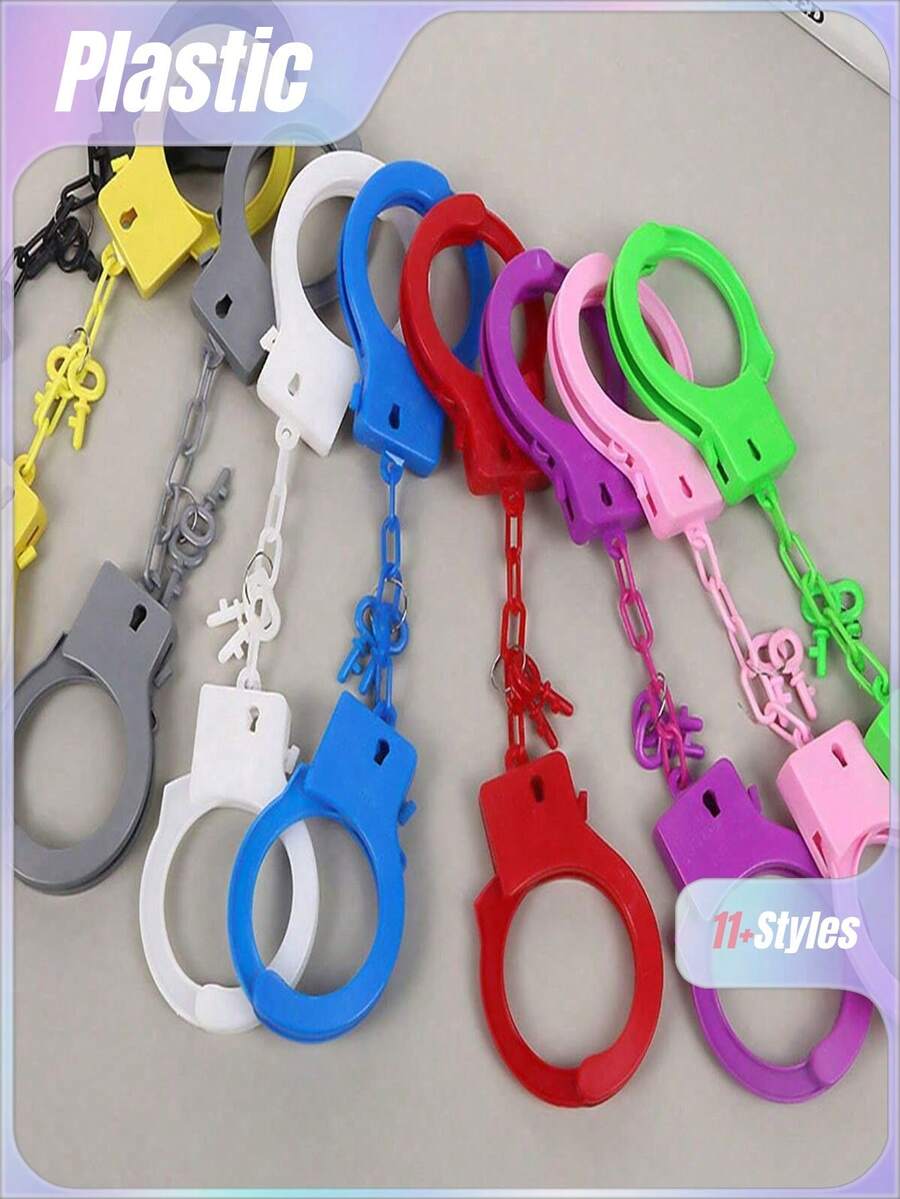 1-Piece Colorful Resin Handcuff Set - Perfect For Outdoor Play, Fun And Requires No Power Source - A Toy For Creating A Festive Atmosphere At Carnival Parties. - Multicolor - View 1