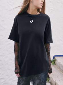 Nöista Áo kiểu với tay áo và viền ren, lý tưởng cho trang phục nghỉ xuân hoặc trang phục sinh nhật, thích hợp để phối nhiều lớp. Kết hợp kiểu dáng thoải mái với các chi tiết ren thanh lịch, từ trang phục ban ngày đến trang phục buổi tối. Phong cách lễ hội thanh lịch, trang phục nghỉ dưỡng và trang phục ngày Valentine tinh tế. - Màu xám đen - Xem 9