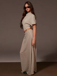 Athîral Women's Casual Plaid Print Semi-Sheer Skirt, Suitable For Spring, Summer, Autumn, Daily Commute - Multicolor - View 5