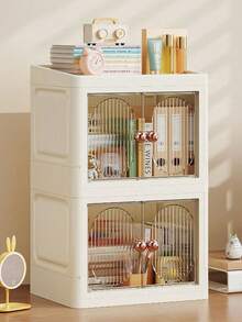 1pc Cosmetics Storage Box Household Luxury Desktop Dresser Skin Care Product Storage Box Facial Mask Dust Proof Drawer Sorting Cabinet Storage Rack - Multicolor - View 11