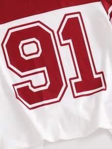 SHEIN Set de 2 piezas de camiseta y pantalón cargo informal para niñas preadolescentes, con camiseta de manga corta y cuello redondo con bordado de mariposa y pantalones, conjunto de moda para primavera/verano - Rojo - Ver 6