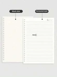 1pc/3pcs Pp Cover Metal Coil With Ties Notebook,80sheets-160pages,A5 Size ,Horizontal Line Inner Core,Blank Line Inner Core,Minimalist,Portable,Waterproof,Perfect For Students,Business Back To School ,School Supplies , Office Supplies Valentine DAY, V - A5 lined - View 3