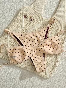 Swim Vcay Fashionable Sexy Hot-Selling Polka Dot Design Bikini Set, Summer - Multicolor - View 7